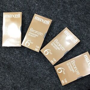 Maxell Bronze VHS Tapes 6hour NIB set of 4